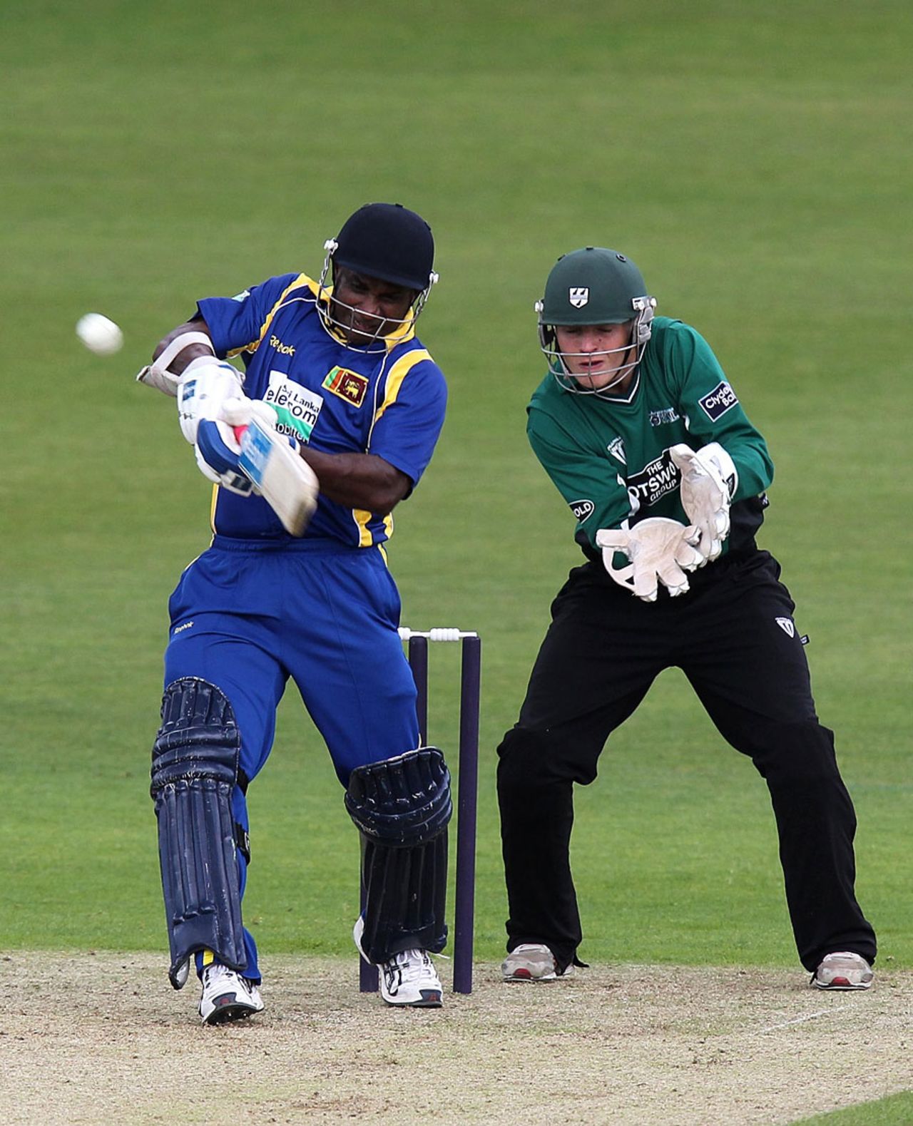 Sanath Jayasuriya struck 10 fours and three sixes in his 60-ball stay, Worcestershire v Sri Lankans, Tour Match, New Road, June 22 2011