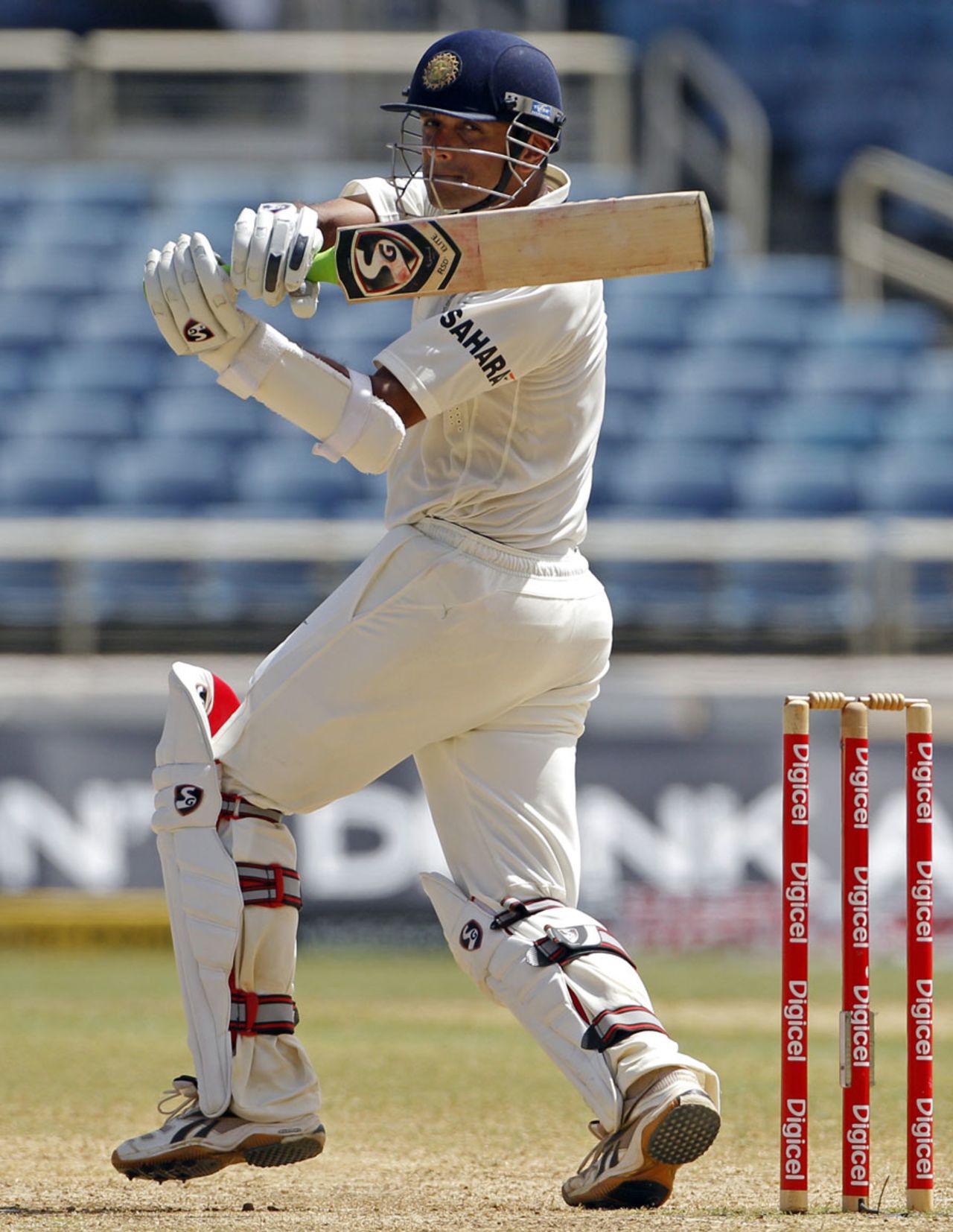Rahul Dravid pulls behind square, West Indies v India, 1st Test, Kingston, 3rd day, June 22, 2011