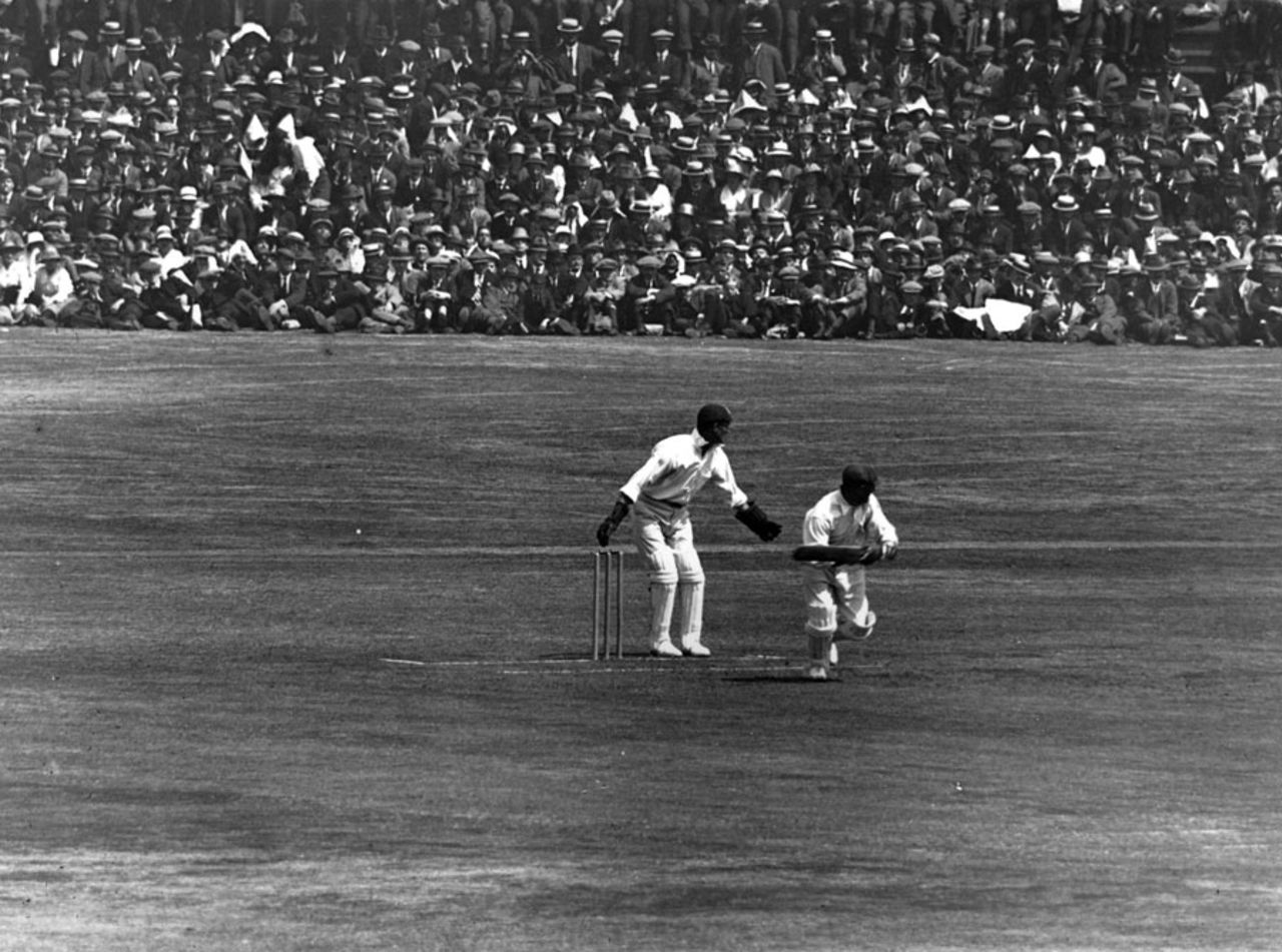 Charles Macartney plays one behind square during his century, England v Australia, 3rd Test, Headingley, July 2, 1921 