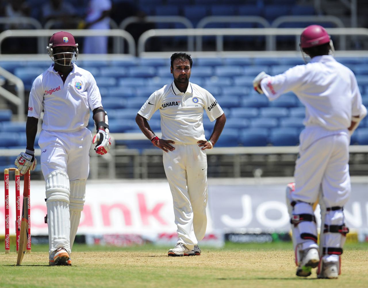 Fidel Edwards and Devendra Bishoo delayed the finish with a doughty last-wicket stand, West Indies v India, 1st Test, Kingston, 4th day, June 23, 2011