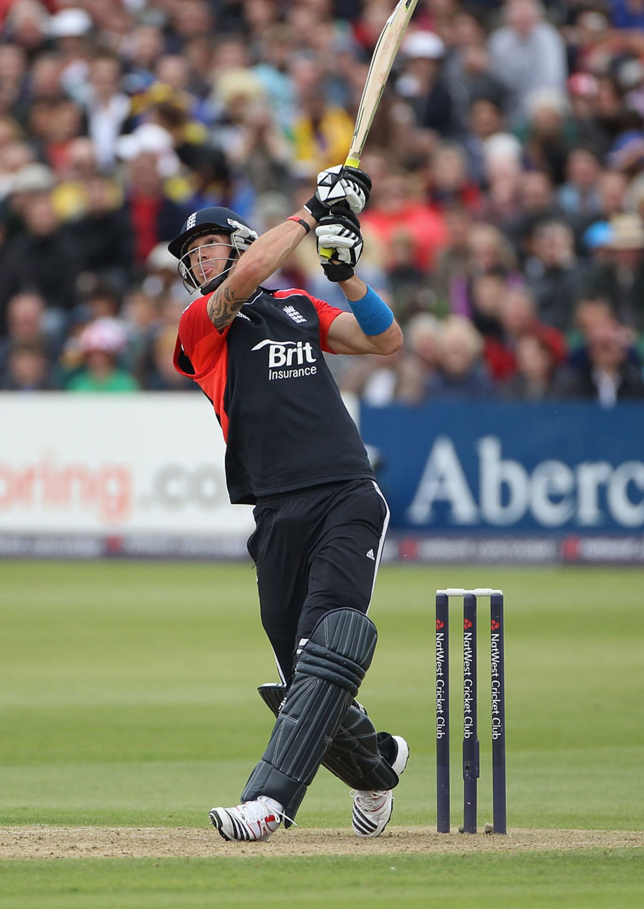 Kevin Pietersen struck some powerful blows during his 27-ball 41, England v Sri Lanka, only Twenty20, Bristol