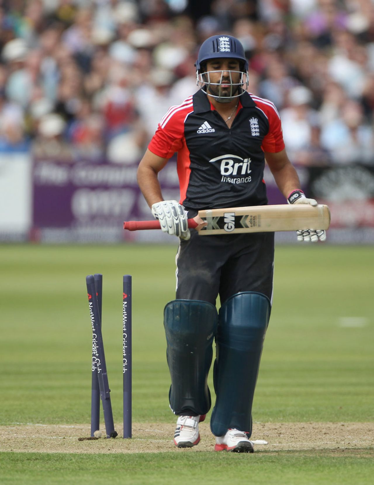 Ravi Bopara tried to get England's innings back on track, but was bowled for 19, England v Sri Lanka, only Twenty20, Bristol, June 25, 2011