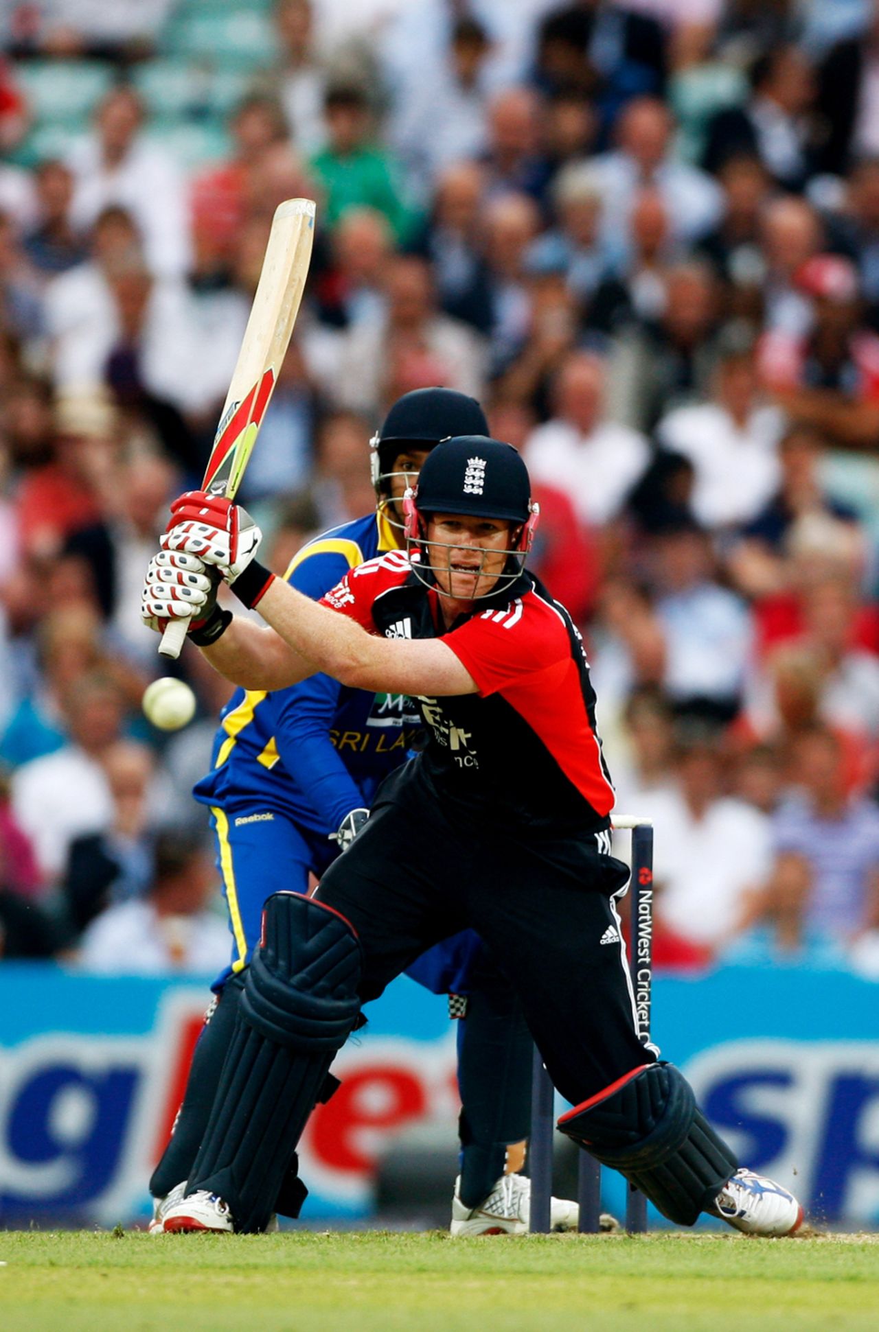 Eoin Morgan added a typically inventive 45 to help boost England's score, England v Sri Lanka, 1st ODI, The Oval, June 28 2011