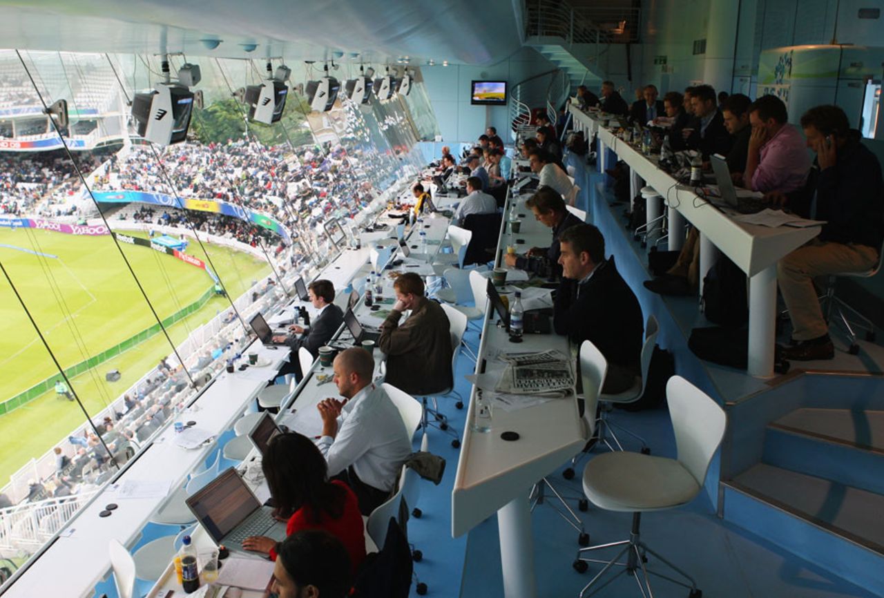 A view of the press box at Lord's, New Zealand v South Africa, ICC World Twenty20, Group D, Lord's, June 9, 2009