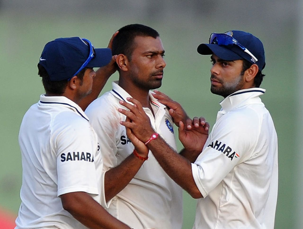 Praveen Kumar struck in the final over of the day, West Indies v India, 3rd Test, Dominica, 4th day, July 9, 2011