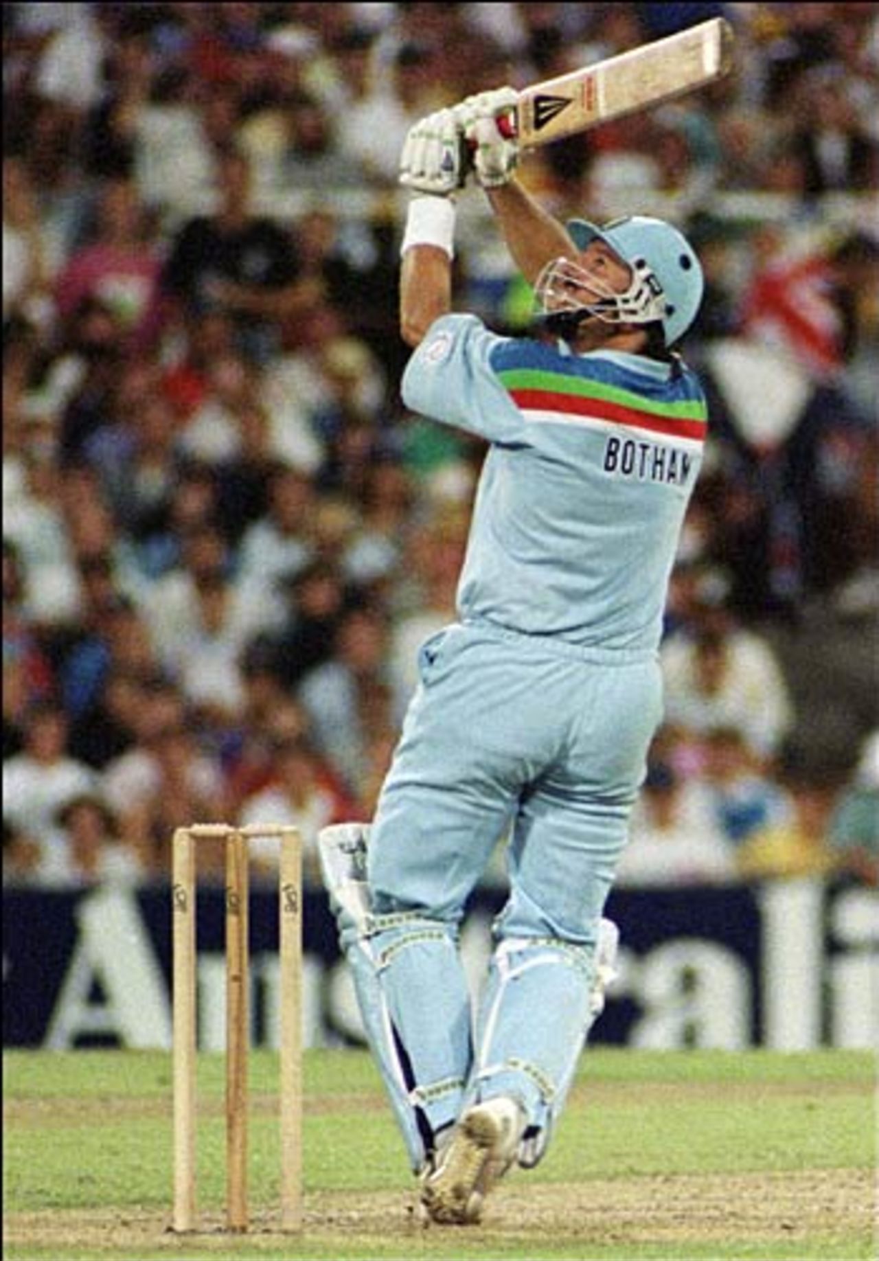 Ian Botham batting in the World Cup final, Melbourne, 1992