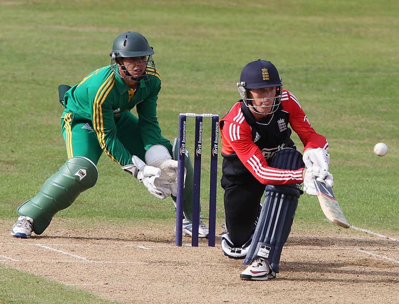Adam Ball hit 42 to help England U-19s level their one-day series, England U-19s v South Africa U-19s, Wantage Road, July 18, 2011