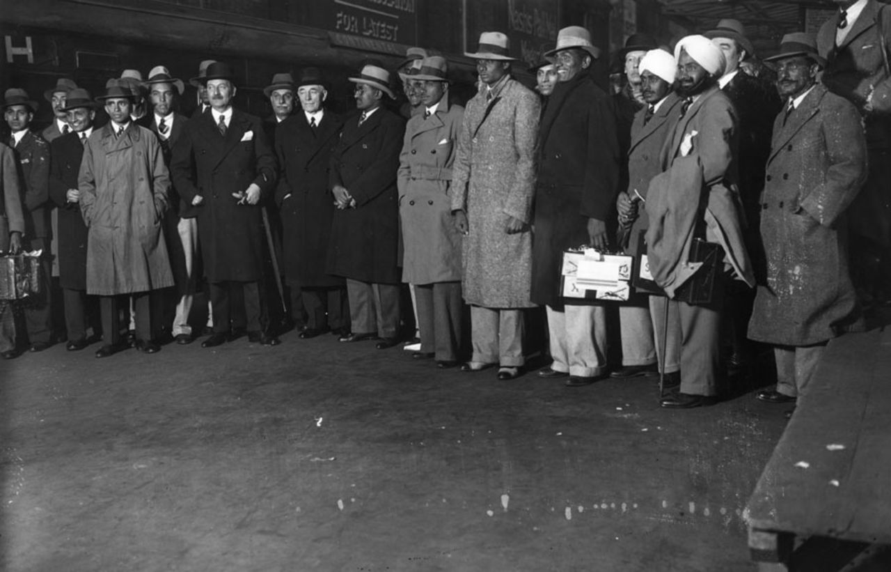 The first Indian team to tour England arrives at Victoria Station, London, April 16, 1932