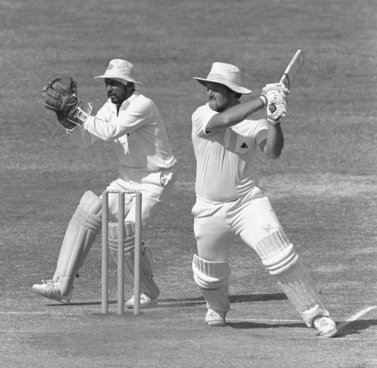 Mike Gatting plays one through the off side during his double-century, India v England, 4th Test, Chennai, January 15, 1985 