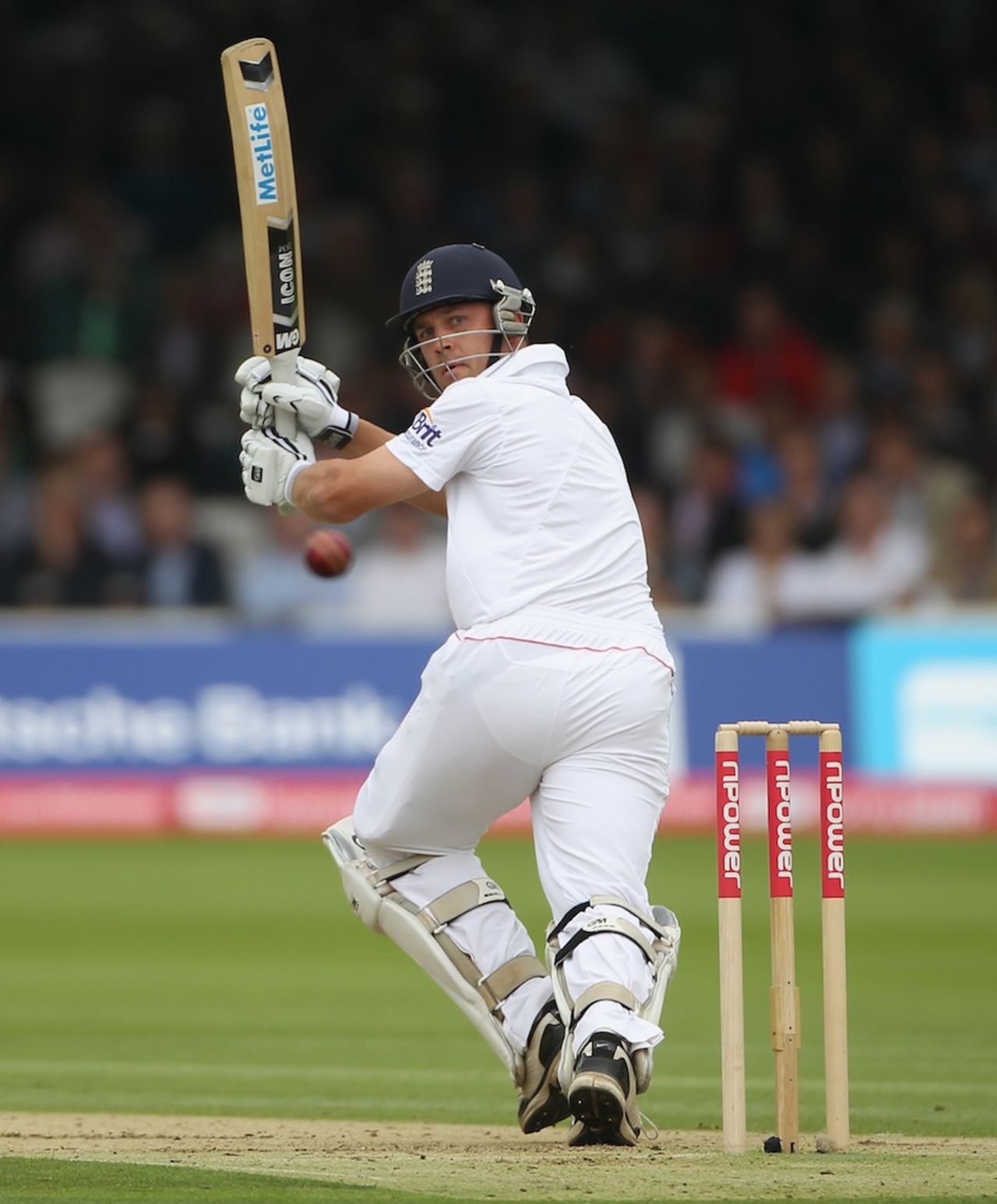 Jonathan Trott glances the ball down to fine leg, England v India, 1st Test, Lord's, 1st day, July 21, 2011