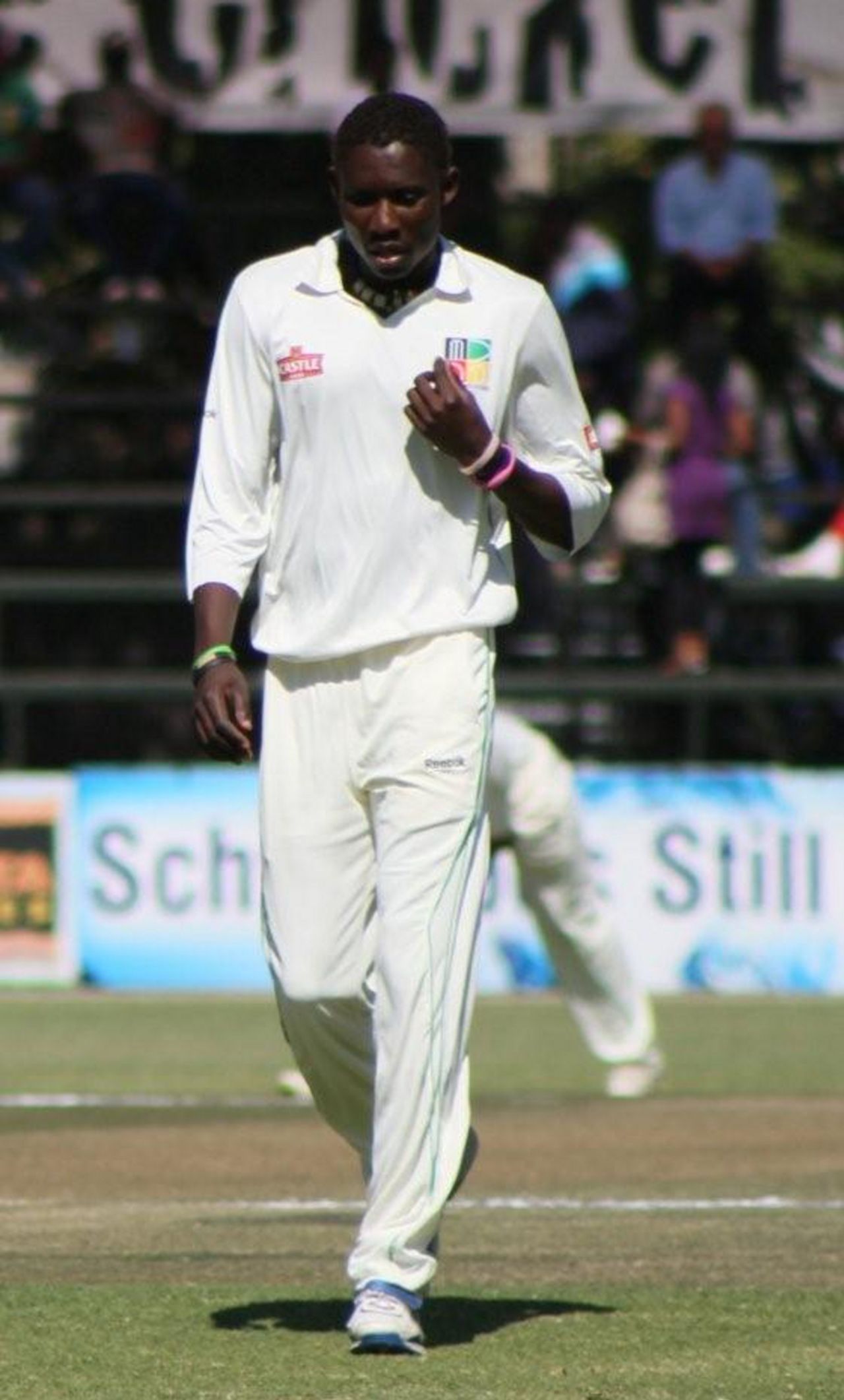 Chris Mpofu picked up two wickets in an over against Australia A, Zimbabwe XI v Australia A, Tour Match, Harare, July 23 2011