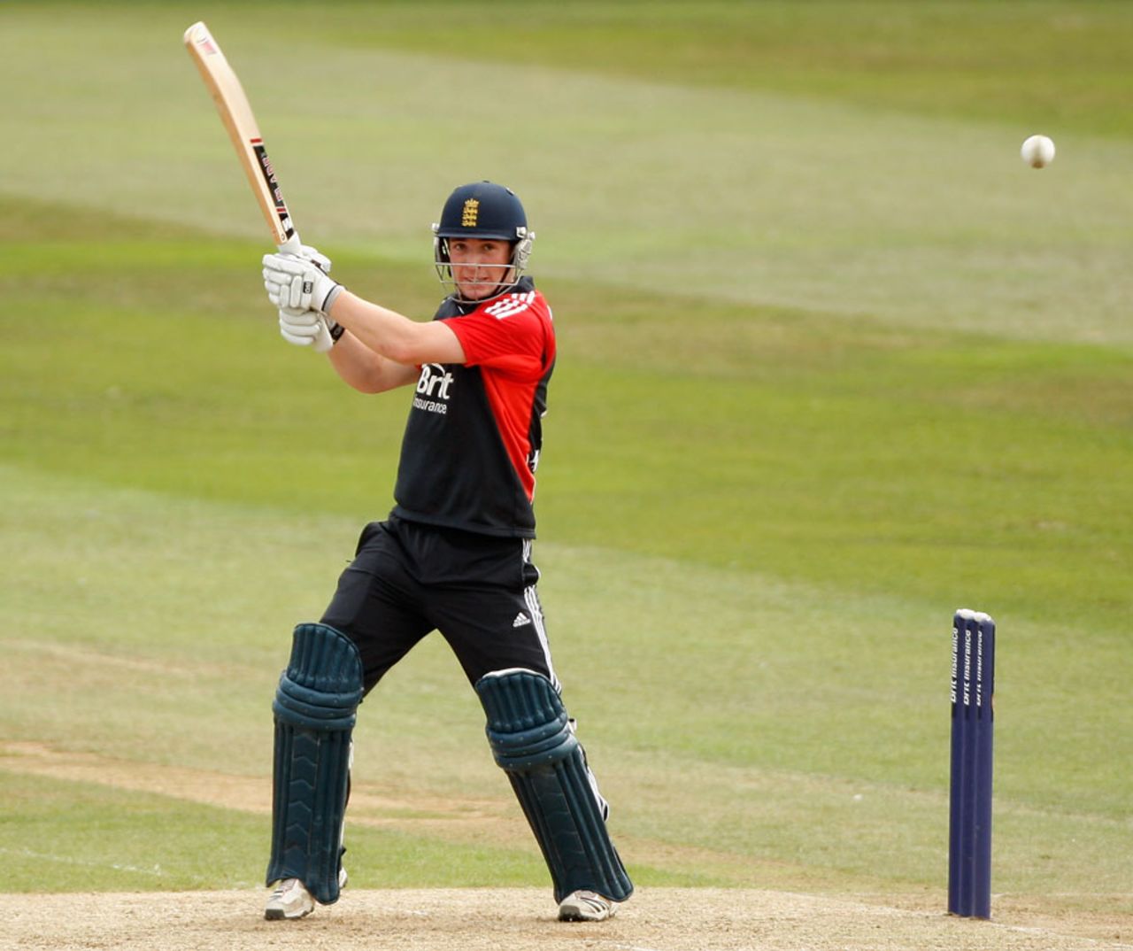Sam Wood cuts during his 57 off 71 balls, England U-19s v South Africa U-19s, 5th Youth ODI, Taunton, June 26, 2011