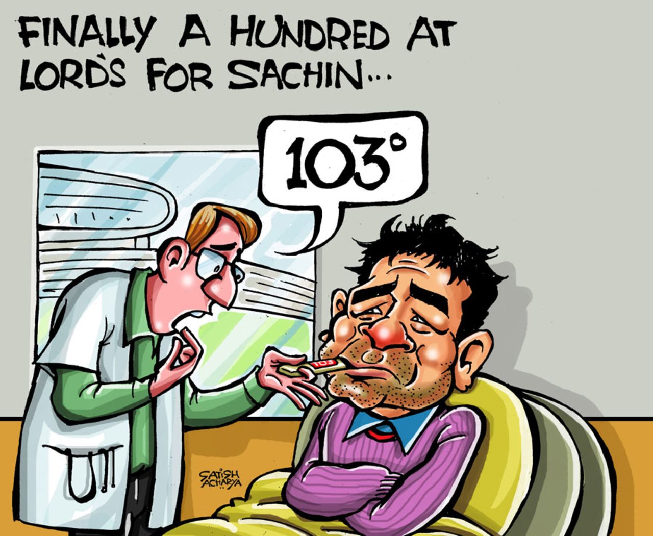 Cartoon: Sachin's record