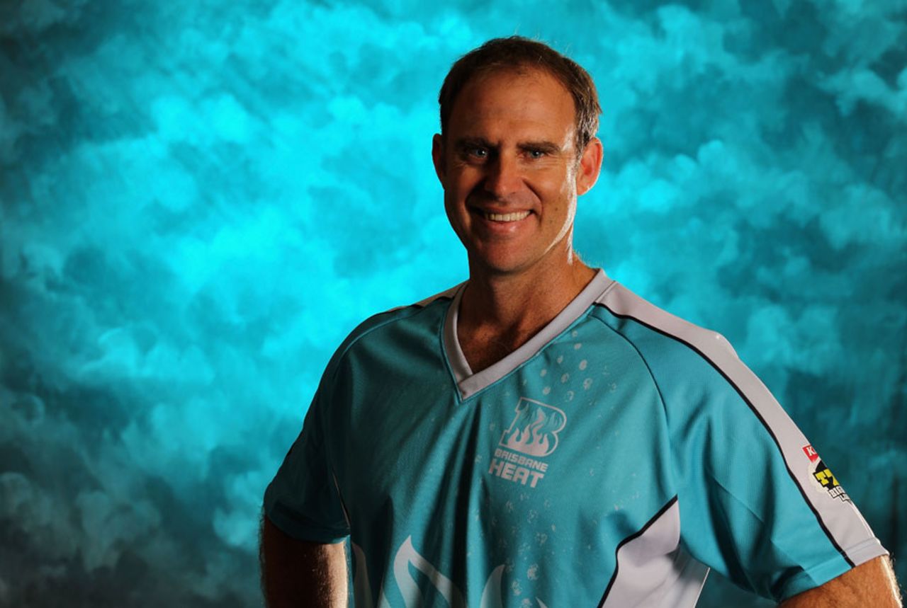 Matthew Hayden in the Brisbane Heat outfit at the Big Bash launch, Sydney, July 27, 2011