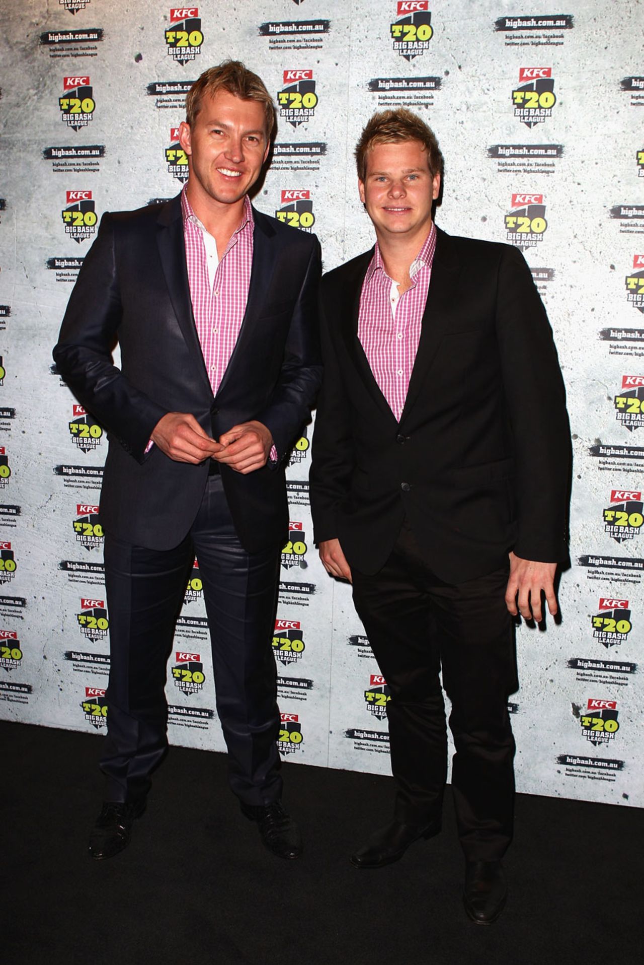 Brett Lee and Steven Smith at the Big Bash League's launch, Sydney, July 27, 2011