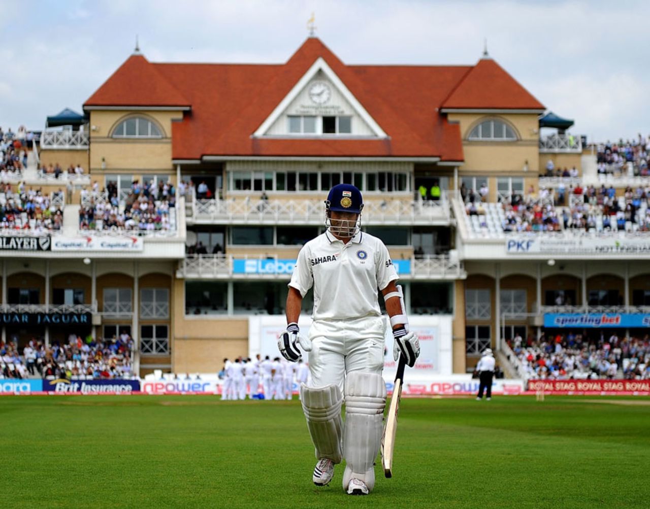 Sachin Tendulkar walks off after being dismissed for 16, England v India, 2nd npower Test, Trent Bridge, 2nd day, July 30, 2011