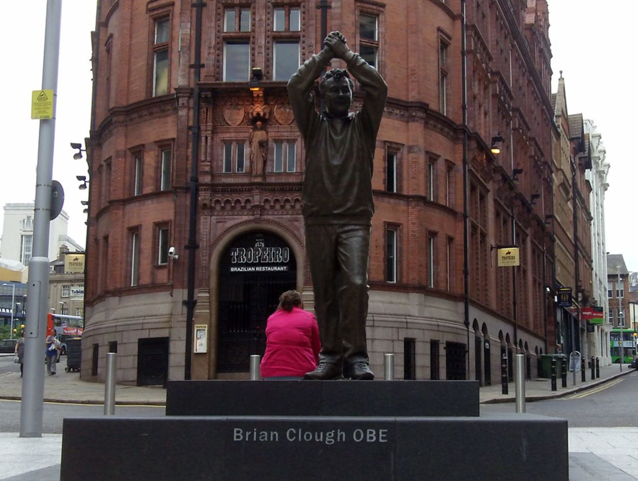 Brian Clough's statue in the city centre in Nottingham, July 27, 2011