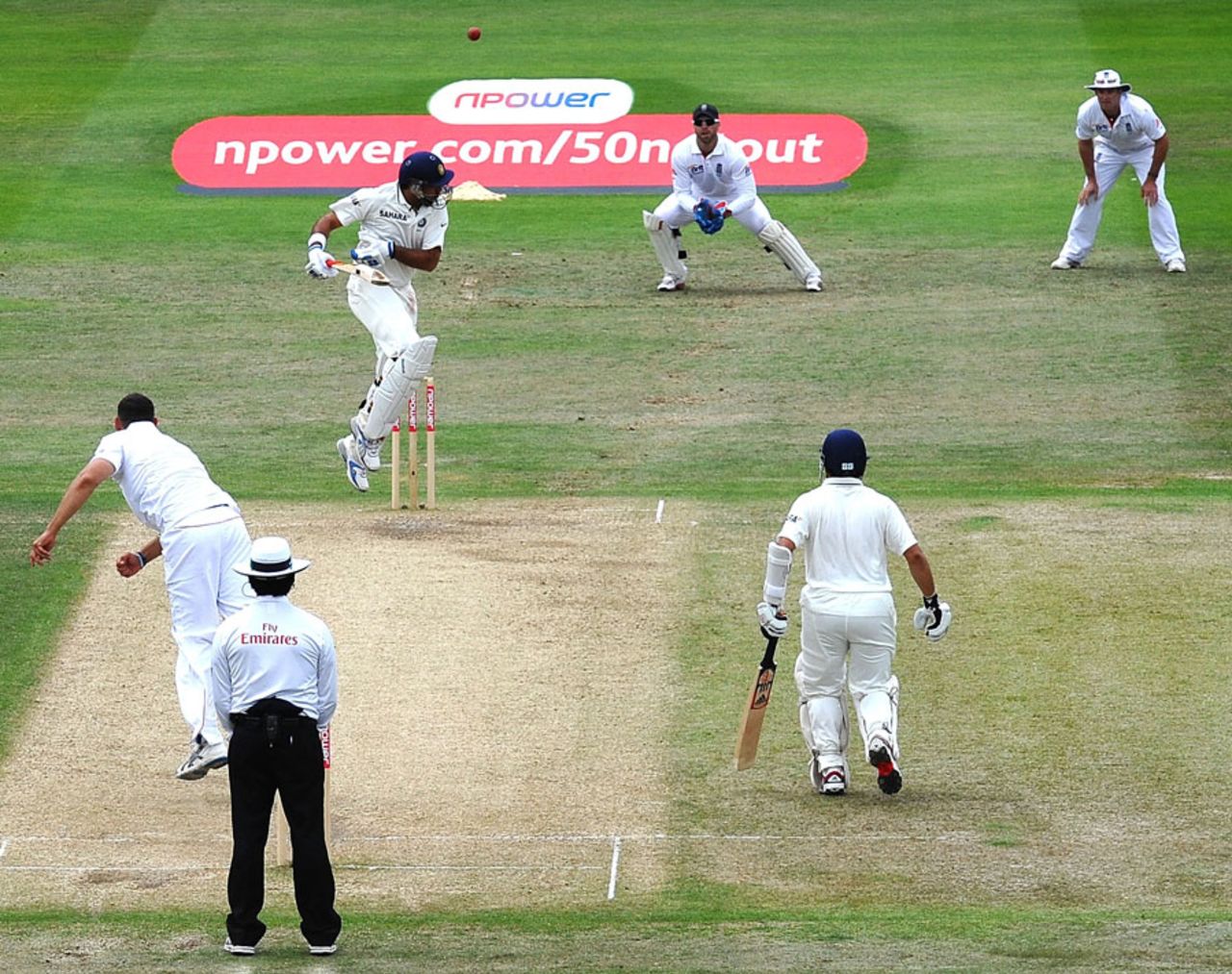 Yuvraj Singh nicks a bouncer from Tim Bresnan, England v India, 2nd Test, Trent Bridge, 4th day, August 1, 2011