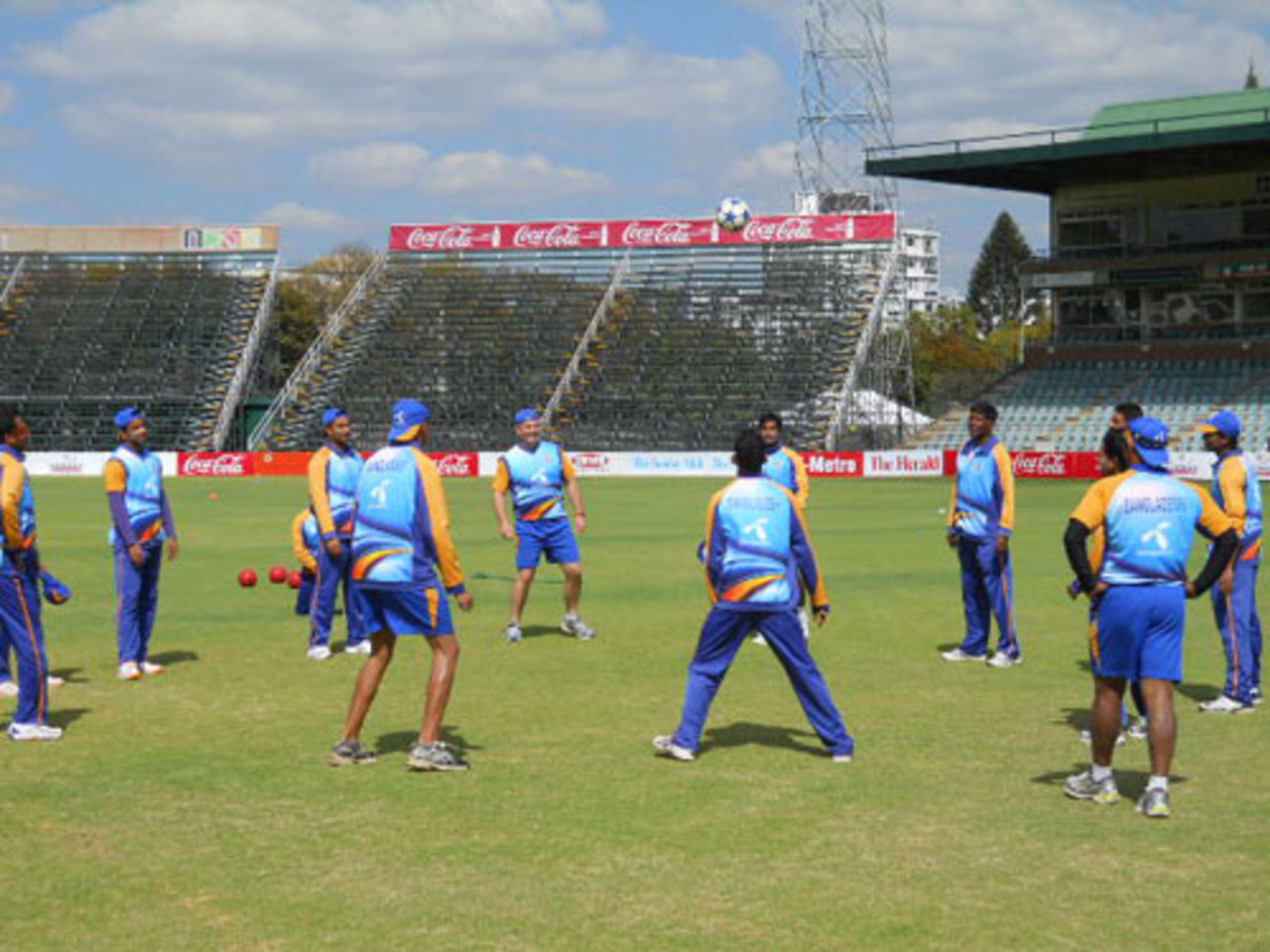 The Bangladesh team plays some football during practice, Harare, August 2, 2011