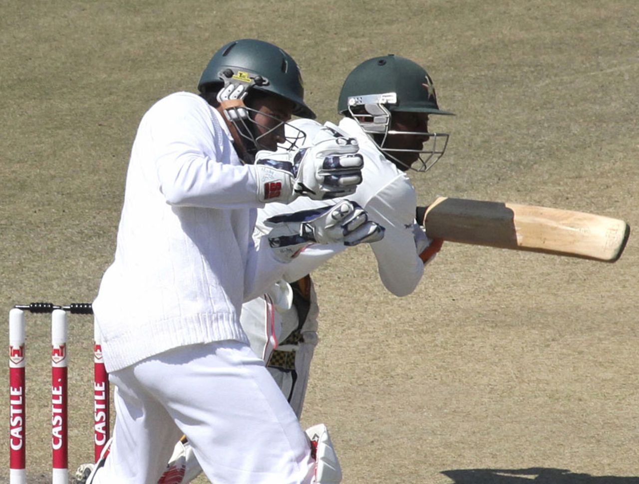 Tatenda Taibu reached his fifty off 98 balls, Bangladesh v Zimbabwe, only Test, Harare, 4th day, August 7, 2011