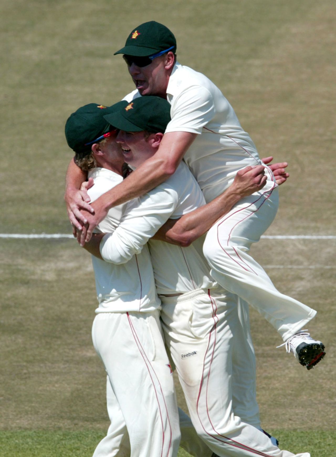 Ray Price is ecstatic as another Bangladesh wicket falls, Bangladesh v Zimbabwe, only Test, Harare, 5th day, August 8, 2011