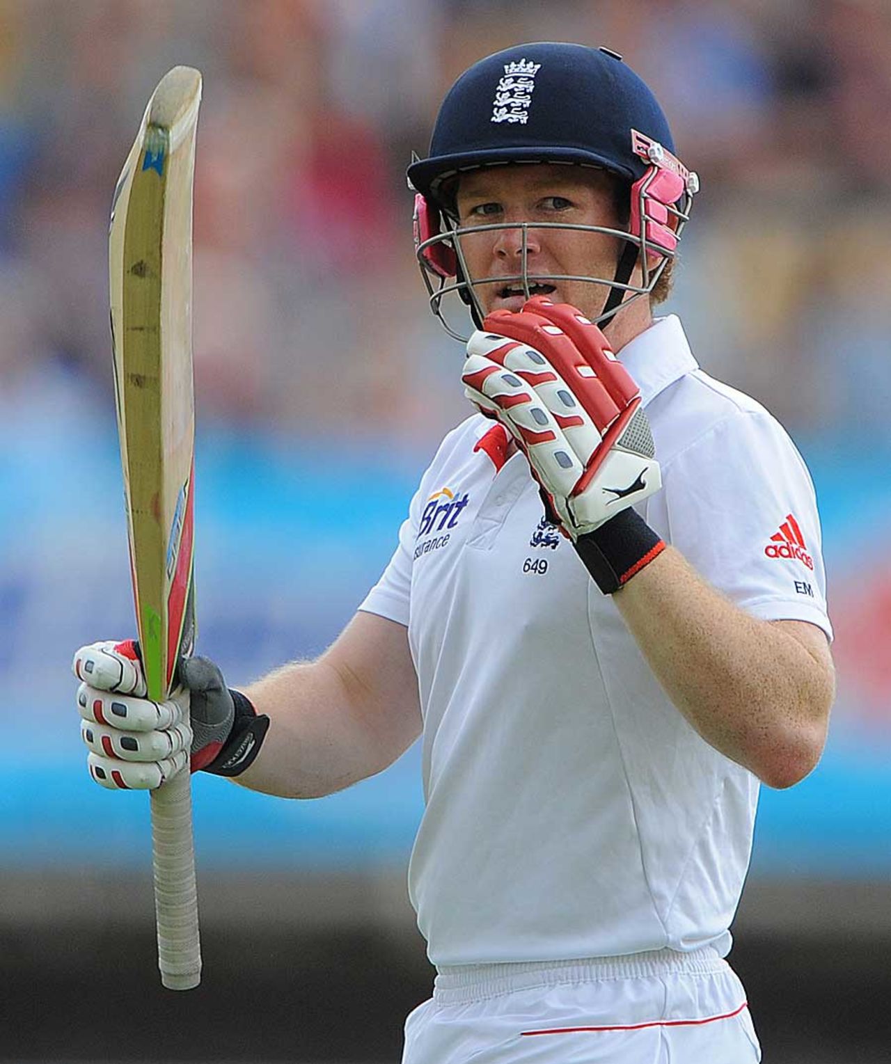 Eoin Morgan notched up a half-century in the morning session, England v India, 3rd npower Test, Edgbaston, 3rd day, August 12, 2011