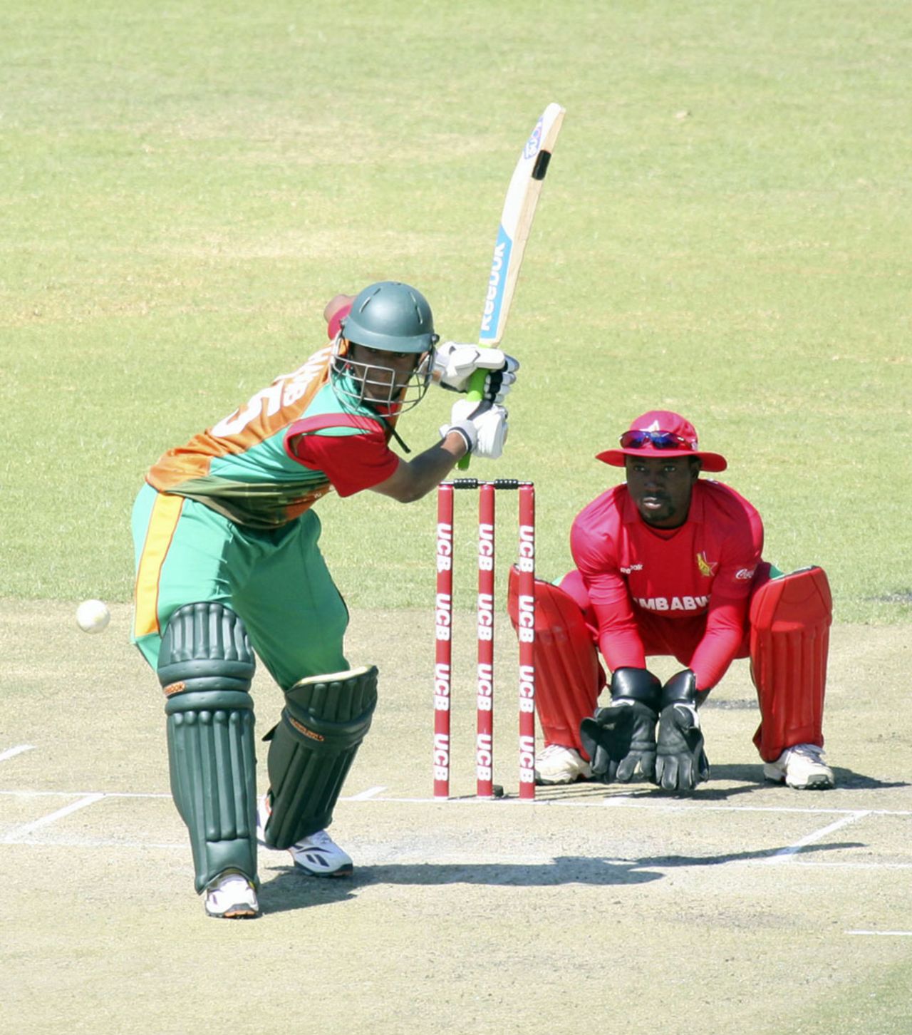 Shakib Al Hasan shapes to play an attacking shot, Zimbabwe v Bangladesh, 1st ODI, Harare, 