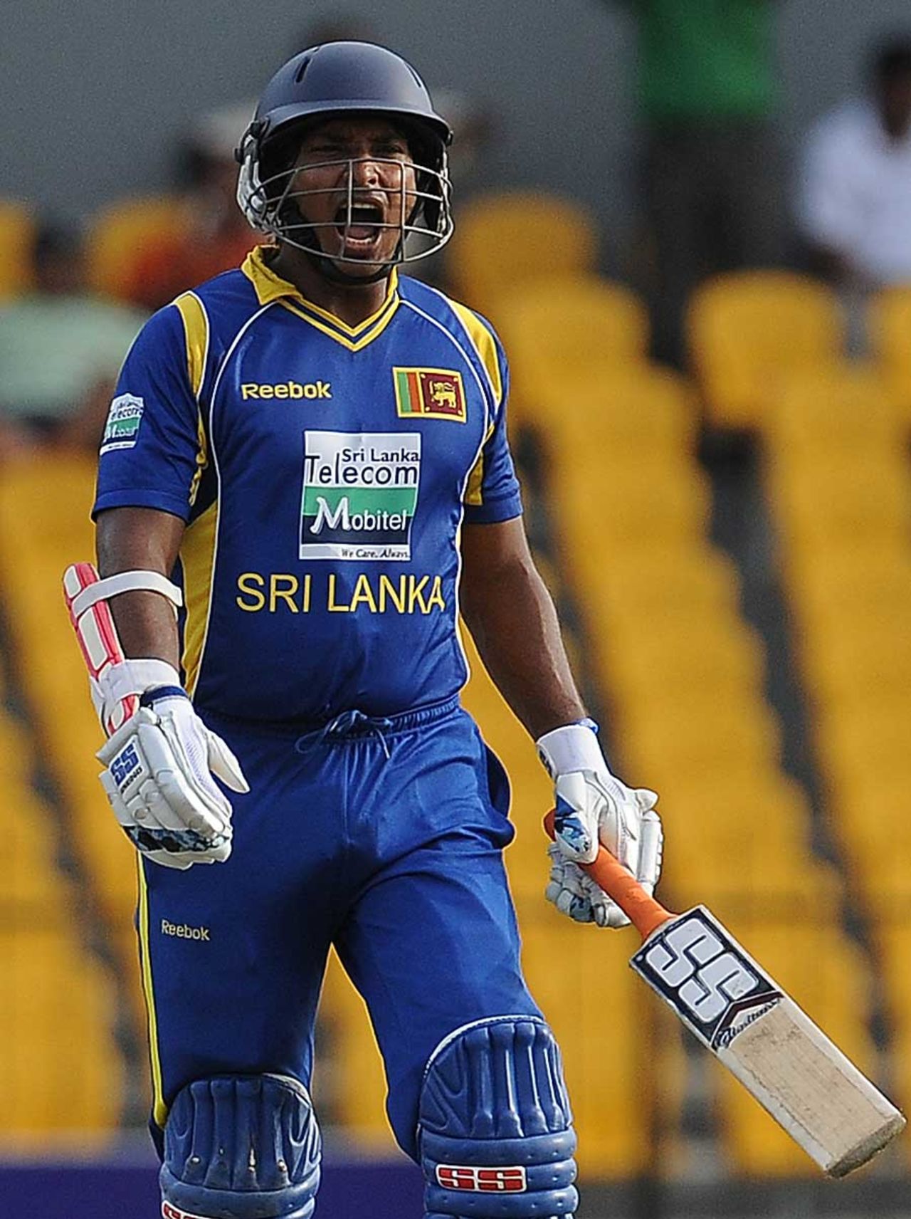 Kumar Sangakkara helped Sri Lanka recover with a half-century, Sri Lanka v Australia, 2nd ODI, Hambantota, August 14, 2011