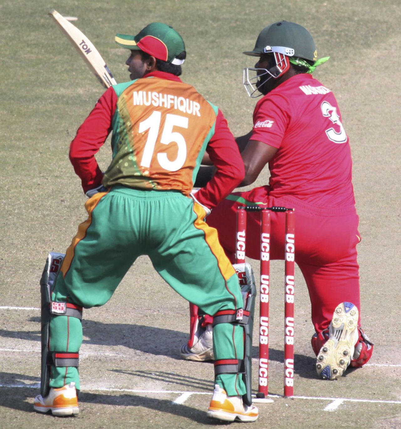 Hamilton Masakadza scores through the leg side, Zimbabwe v Bangladesh, 2nd ODI, Harare, August 14, 2011