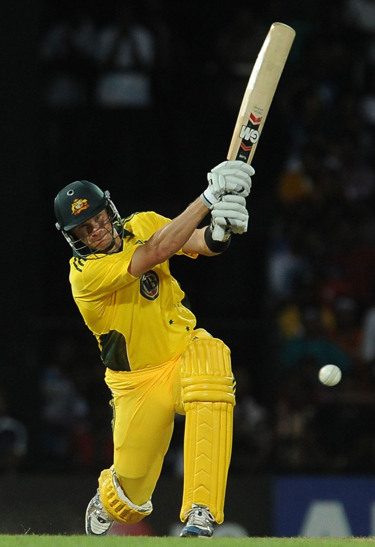Shane Watson powers one down the ground, Sri Lanka v Australia, 4th ODI, R Premadasa Stadium, Colombo, August 20, 2011
