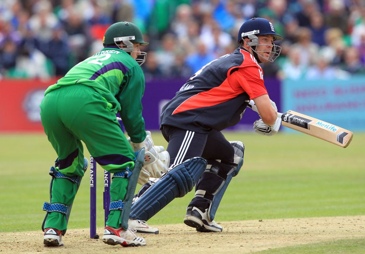 Jonathan Trott top-scored for England with a dogged 69 from 105 balls, Ireland v England, only ODI, Clontarf, August 25, 2011