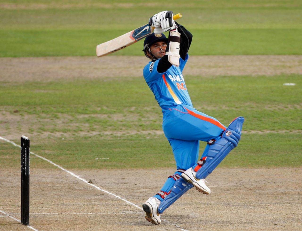 Parthiv Patel swings one over square leg, Sussex v Indians, Tour match, Hove, August 25, 2011