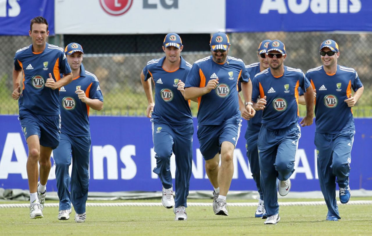 Australia train ahead of the Galle Test, Galle, August 30, 2011