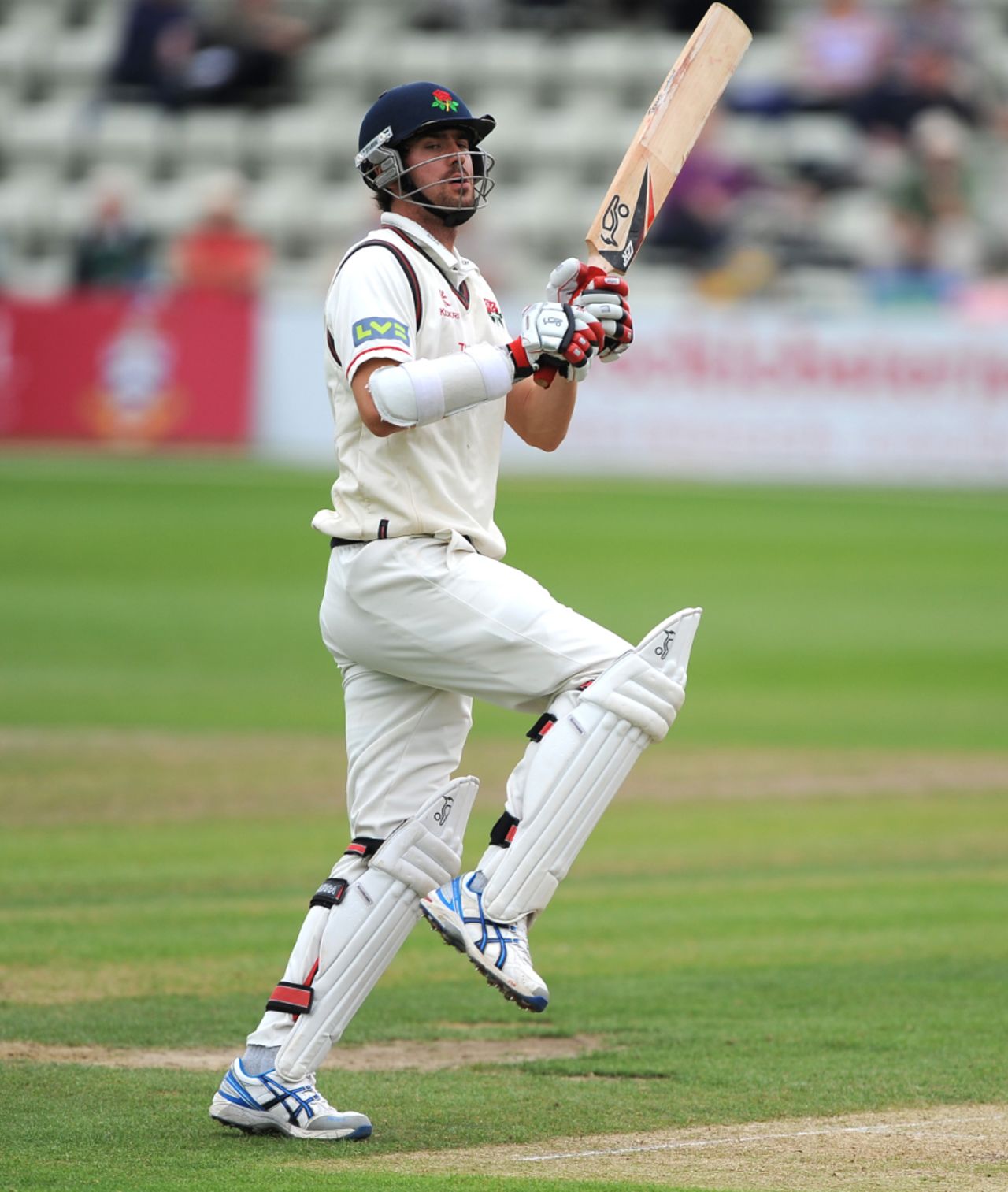 Kyle Hogg top-scored with 46 as Lancashire were bowled out for 161, Worcestershire v Lancashire, New Road, August 31 2011