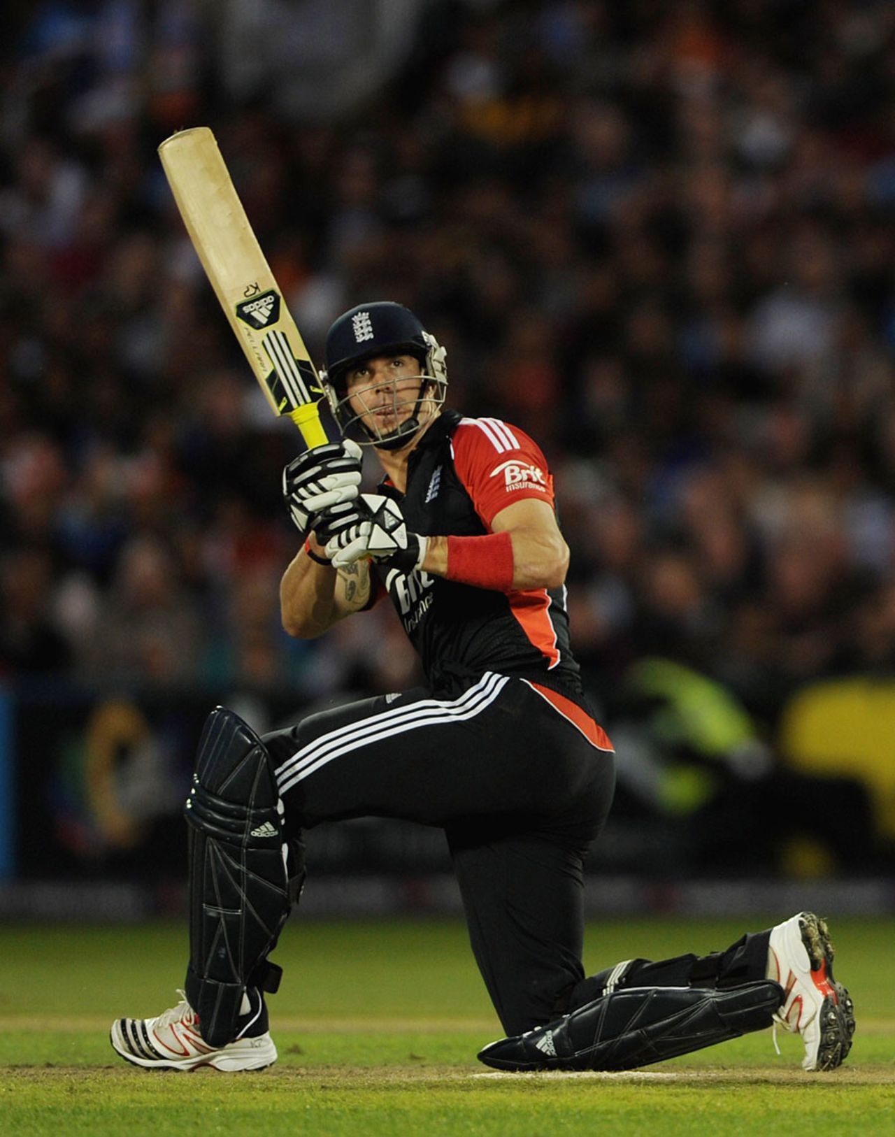 Kevin Pietersen hit a skittish 33 off 23 balls to give England a platform, England v India, Twenty20, Old Trafford, August 31, 2011