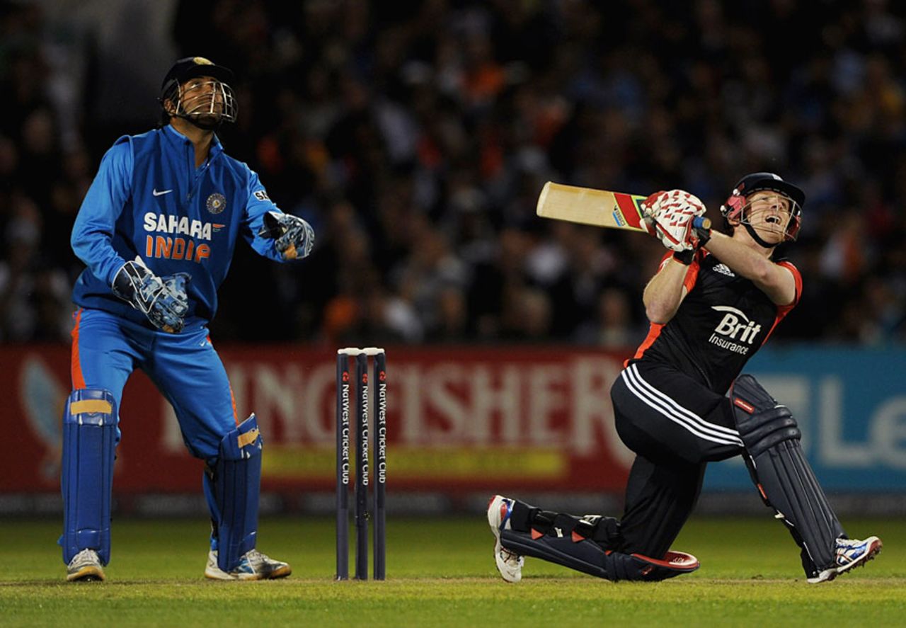 Eoin Morgan was quickly into his stride, England v India, Twenty20, Old Trafford, August 31, 2011