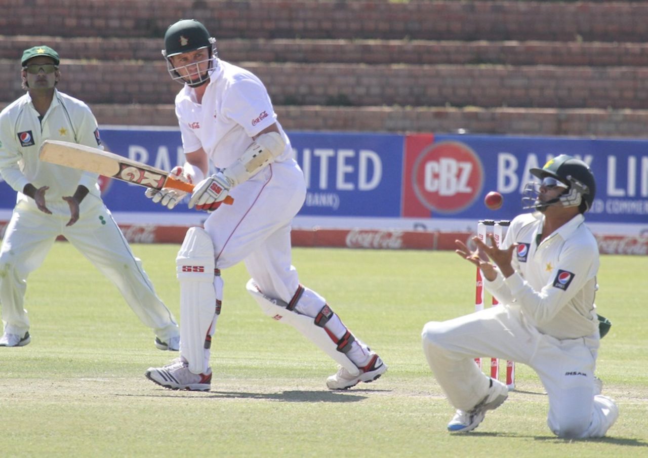 Ray Price was caught at short leg, Zimbabwe v Pakistan, only Test, Bulawayo, 2nd day, September 2, 2011