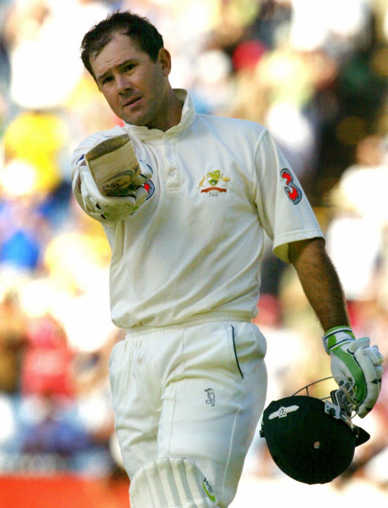 Ricky Ponting celebrates his double-hundred, 3rd Test, Melbourne, 3rd day, December 28, 2003