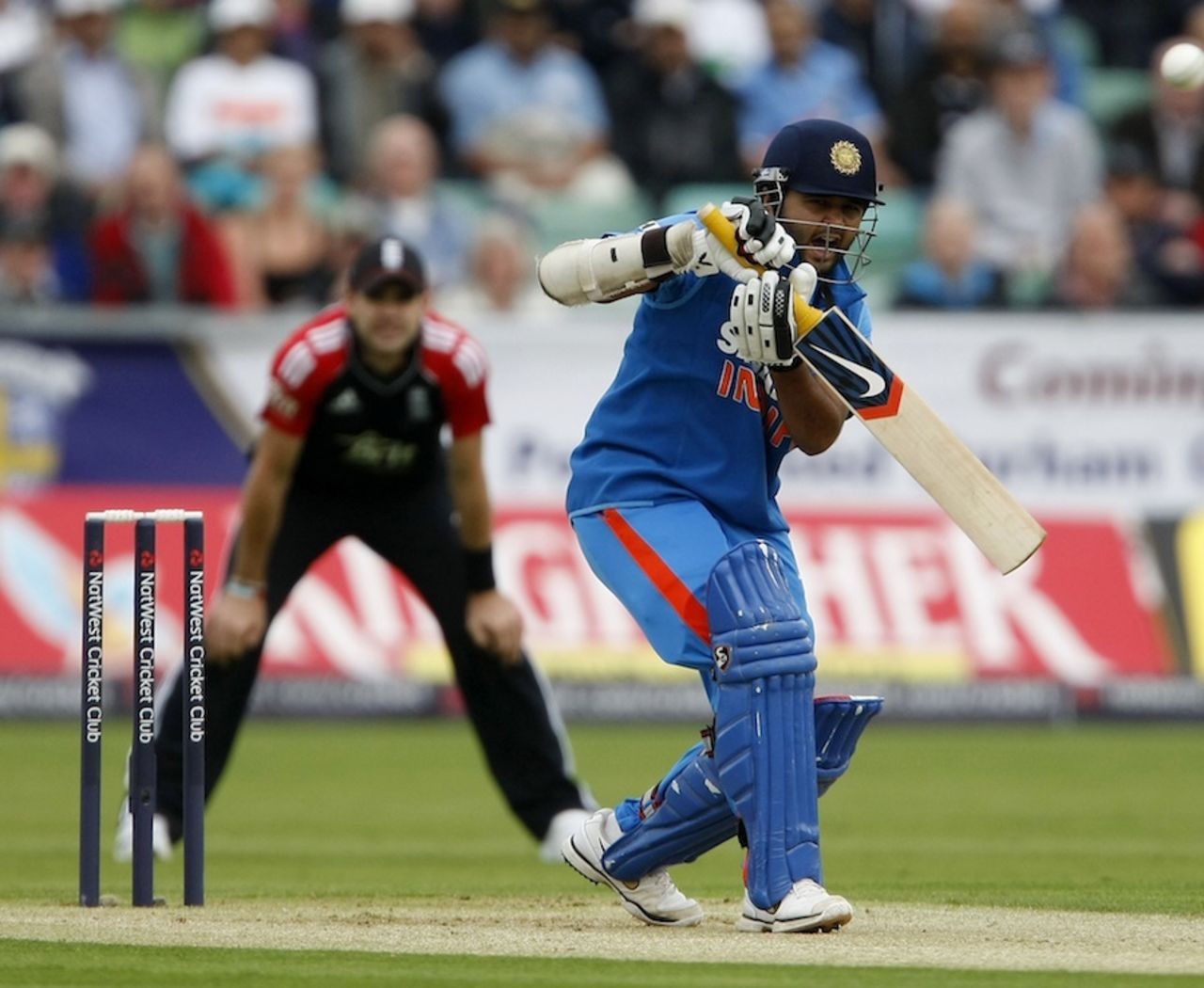 Parthiv Patel calls after playing the ball, England v India, 1st ODI, Chester-le-Street, September 3, 2011