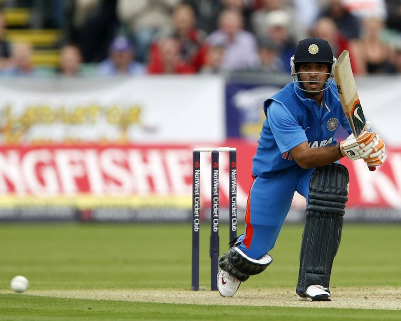 Ajinkya Rahane plays on the off side, England v India, 1st ODI, Chester-le-Street, September 3, 2011