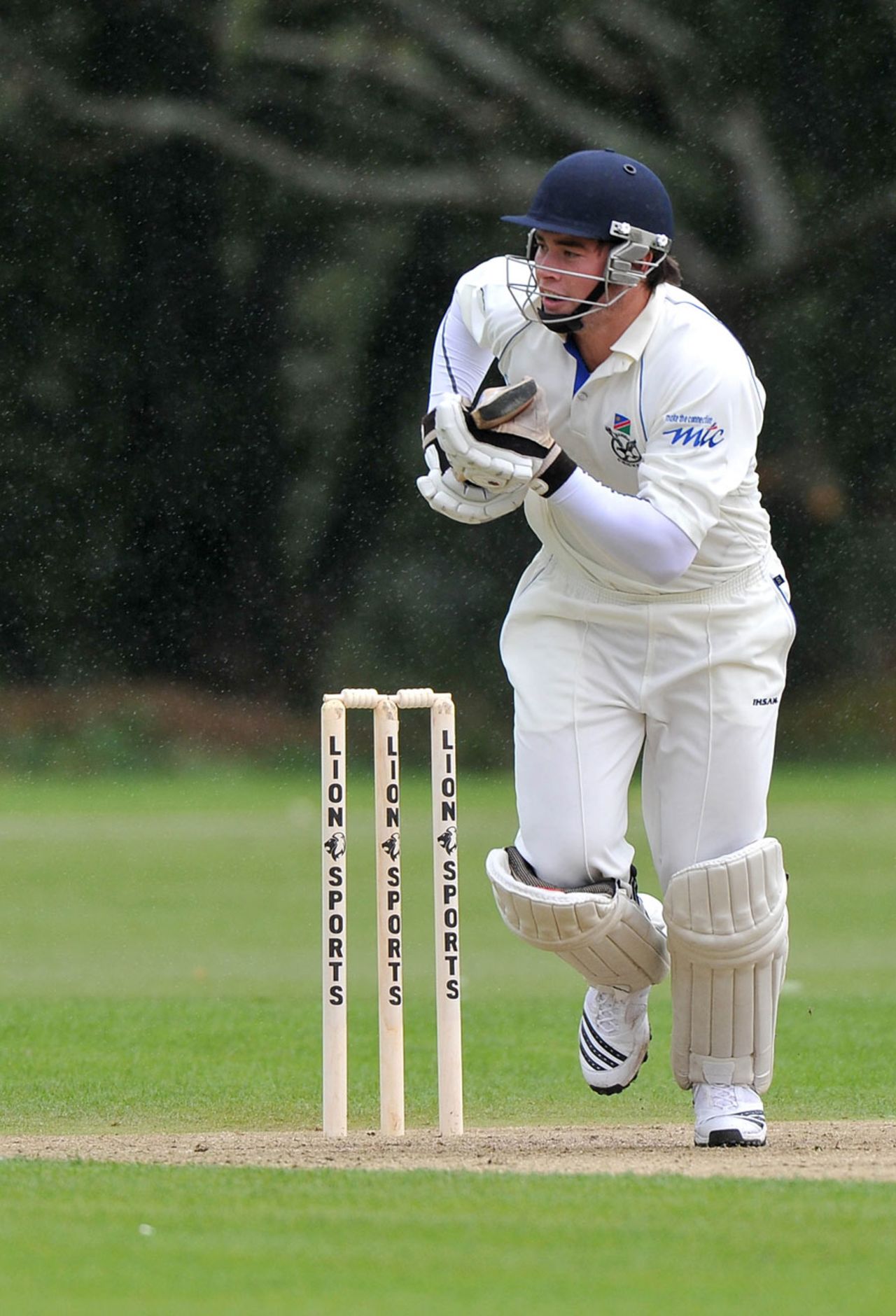 Gerhard Erasmus in his debut first-class match for Namibia, Ireland v Namibia, Intercontinental Cup, 1st day, Belfast, September 6, 2011