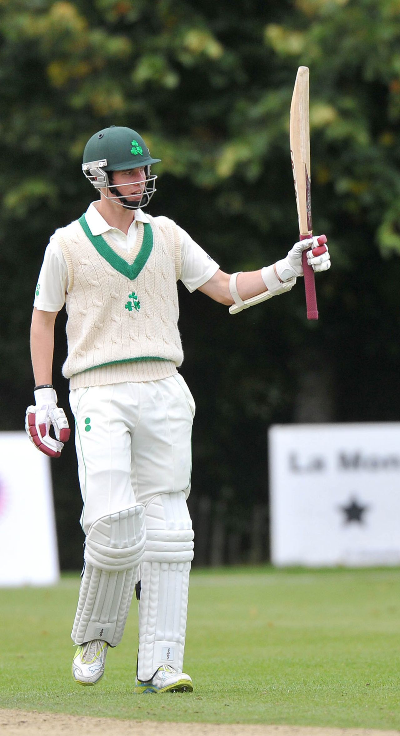 George Dockrell helped Ireland to a first-innings lead with his maiden first-class fifty, Ireland v Namibia, Intercontinental Cup, 1st day, Belfast, September 7, 2011
