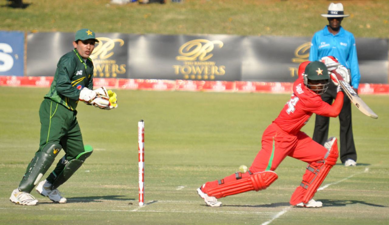 Tatenda Taibu picks a gap on the off side, Zimbabwe v Pakistan, 1st ODI, Bulawayo, September 8, 2011