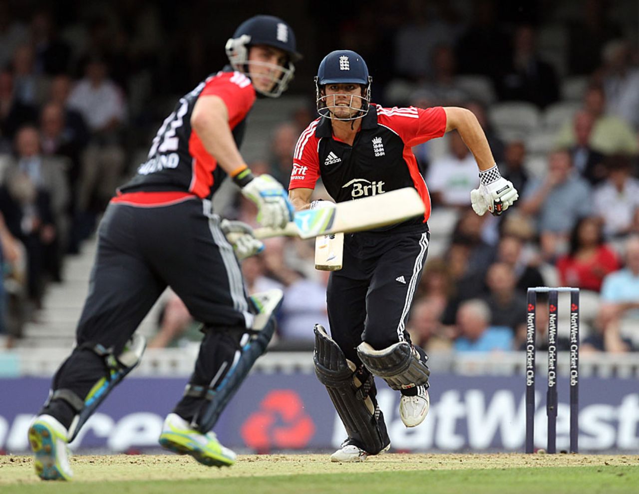 Craig Kieswetter and Alastair Cook put on 63, England v India, 3rd ODI, The Oval, September 9 2011