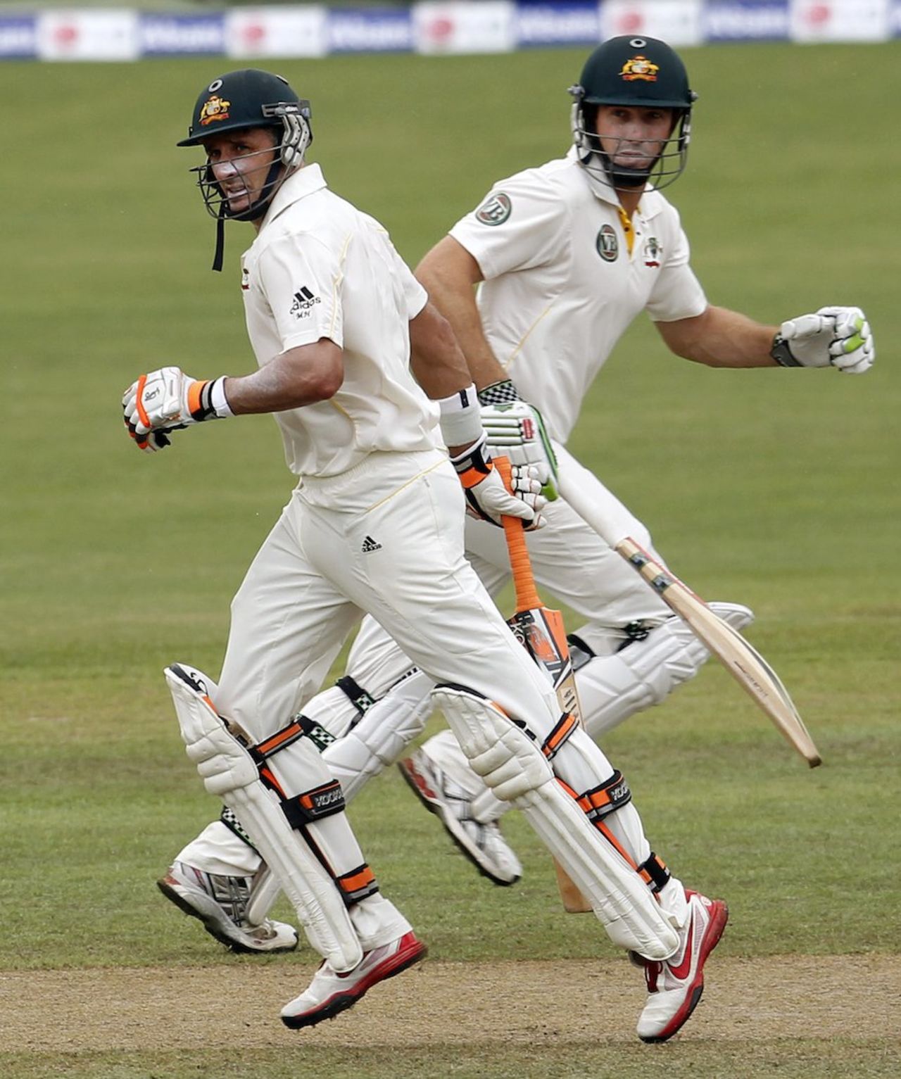 Michael Hussey and Shaun Marsh had a 258-run partnership, Sri Lanka v Australia, 2nd Test, Pallekele, 3rd day, September 10, 2011