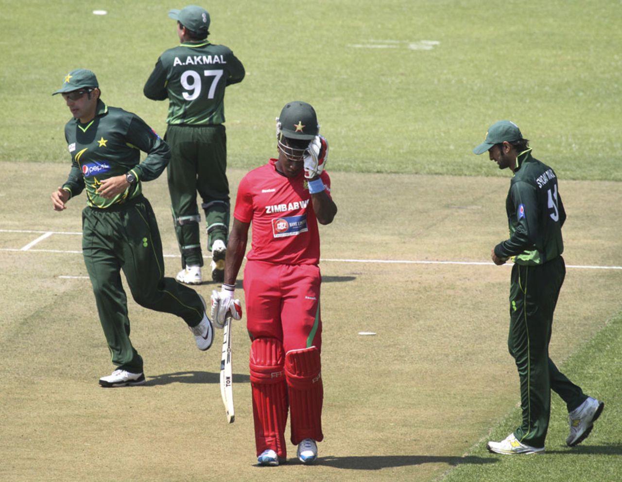 Vusi Sibanda fell to Aizaz Cheema, Zimbabwe v Pakistan, 2nd ODI, Harare, September 11, 2011 
