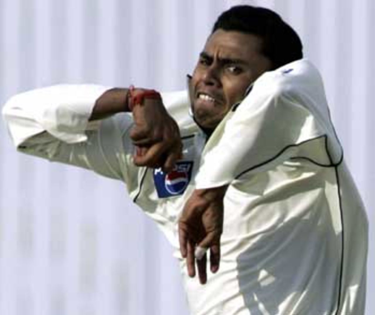 Danish Kaneria was easily the man of the day for Pakistan, India v Pakistan, 1st Test, Mohali, March 10, 2005