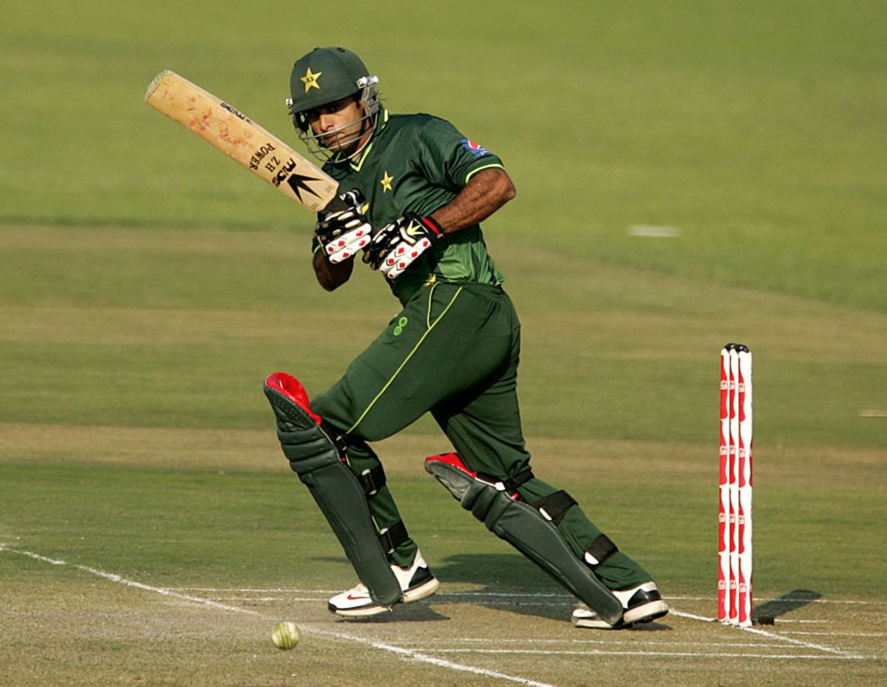 Mohammad Hafeez flicks one off his pads, Zimbabwe v Pakistan, 2nd ODI, Harare, September 11, 2011 