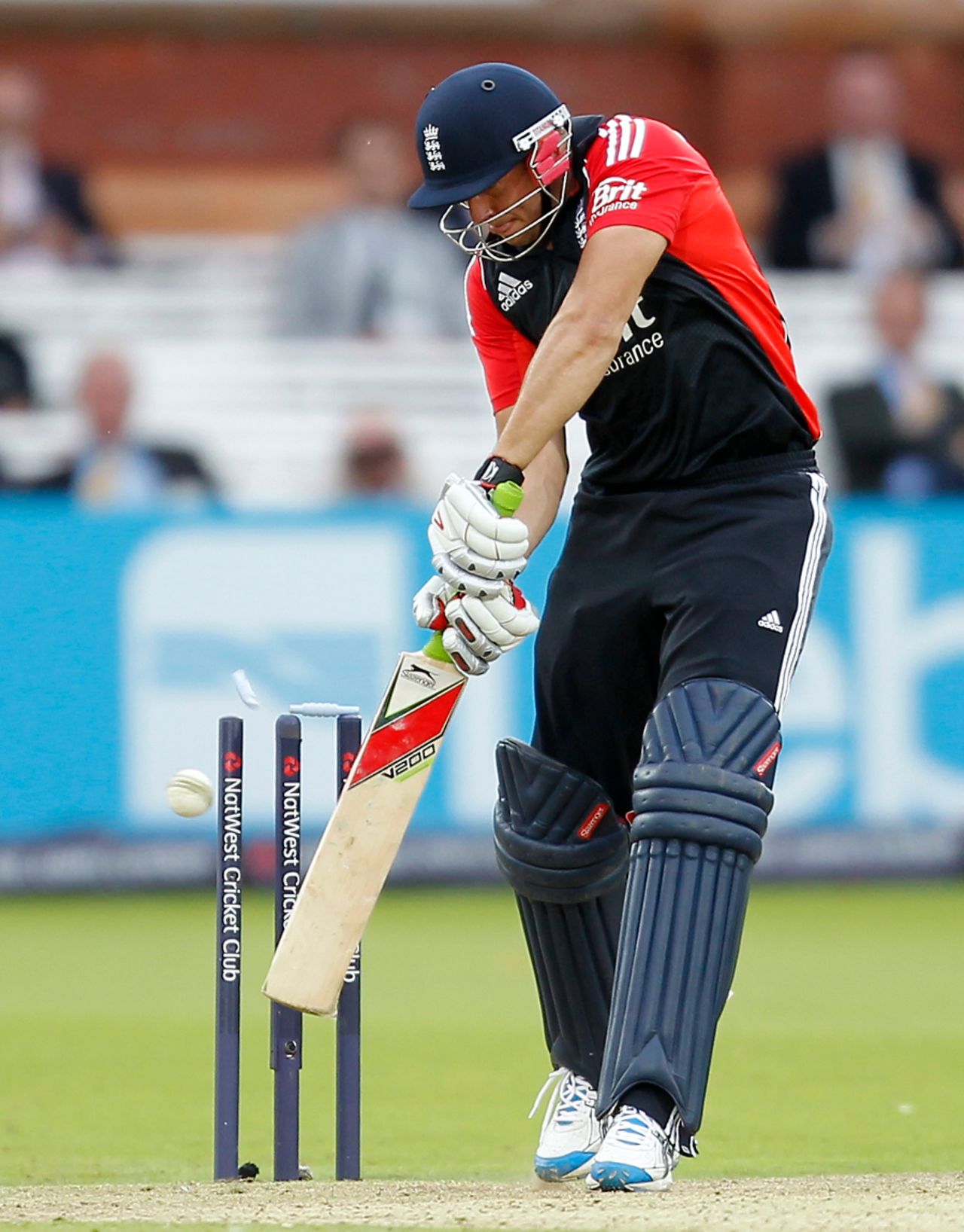 Tim Bresnan is bowled by RP Singh, England v India, 4th ODI, Lord's, September 11, 2011