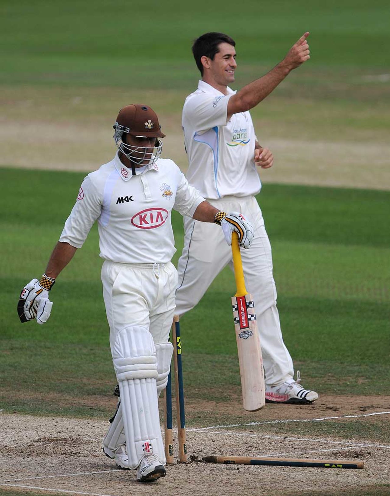 Mark Ramprakash was bowled for a duck by Tim Groenewald, Surrey v Derbyshire, County Championship, Division Two, The Oval, September 12, 2011